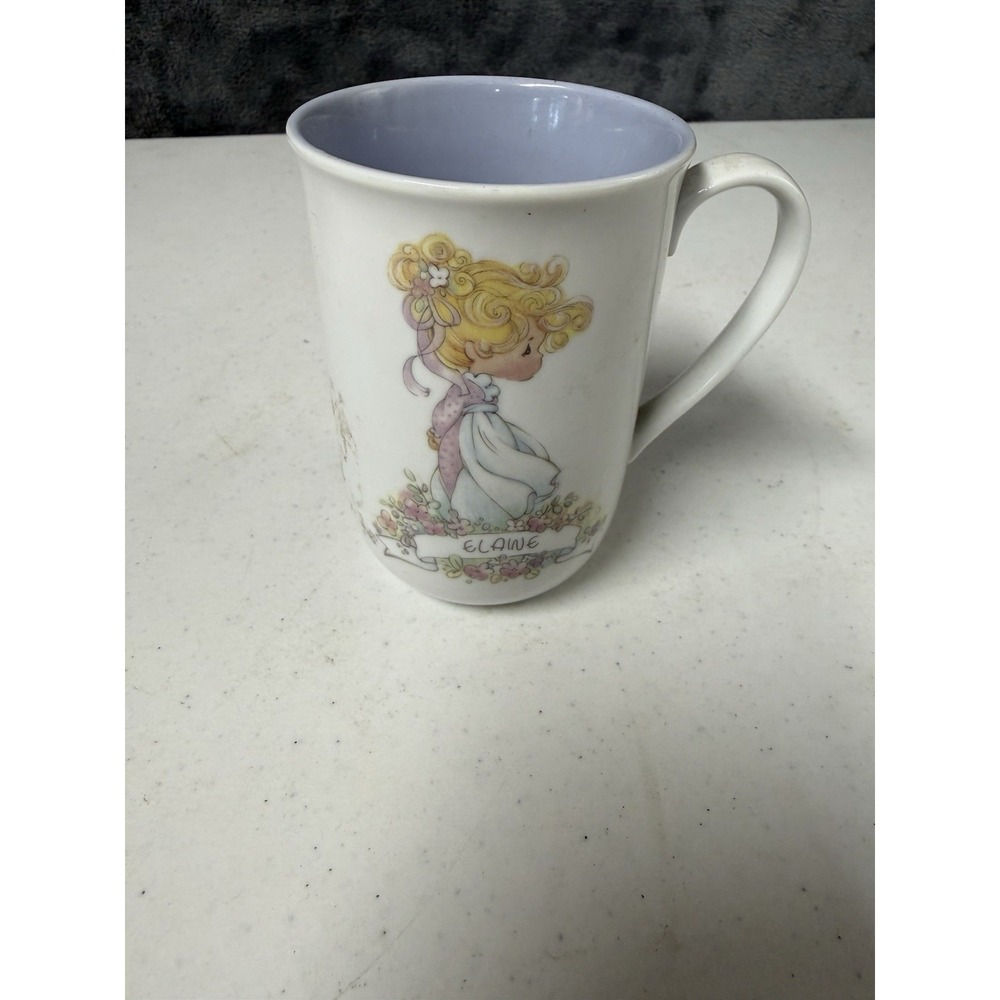Vintage 1989 Enseco Precious Moments Name Mug Elaine Personalized